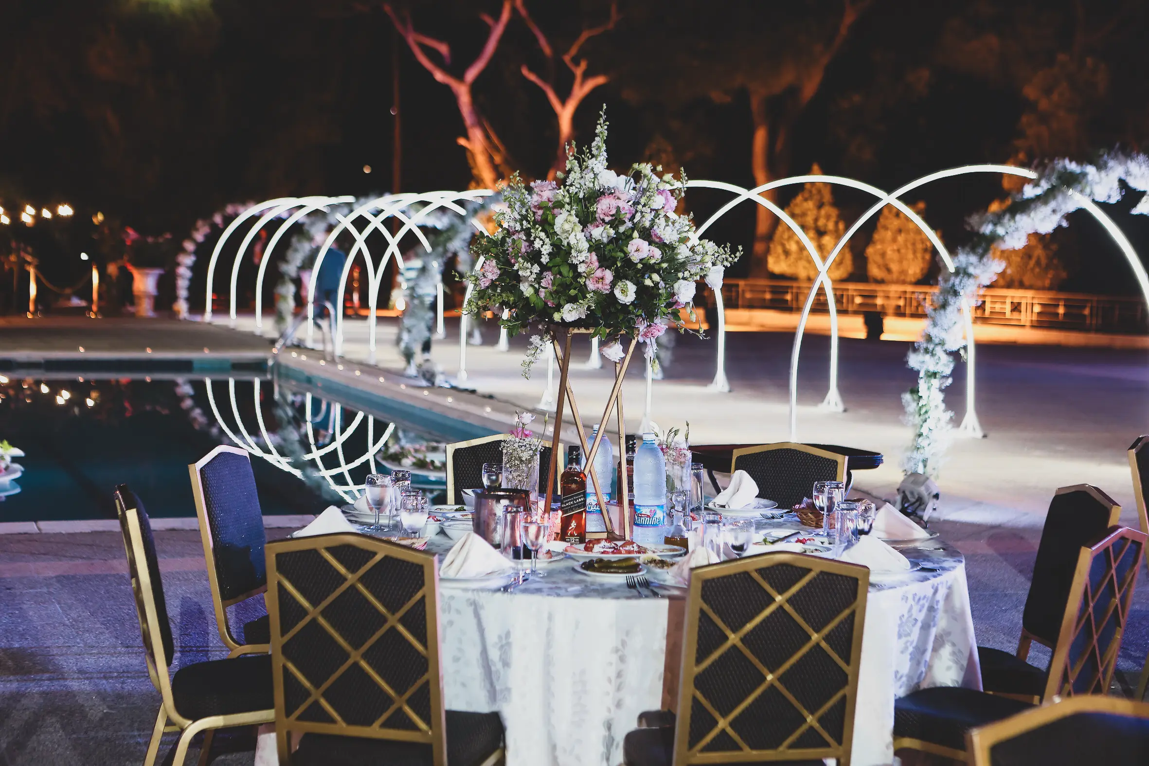 Panoramic terrace wedding venue overlooking the valley